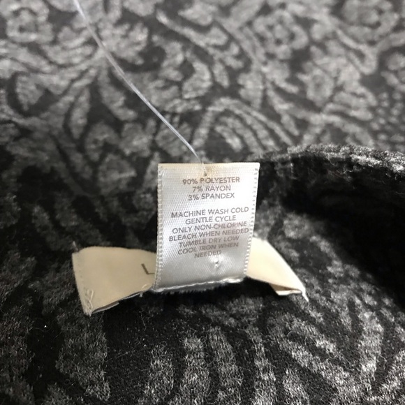 New Loft A-line Stretch Gray Print Skirt Size 6 - Picture 5 of 5